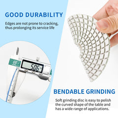 DiamDr wet-dry polishing pads 30-200 grit for flexible wet or dry polishing.