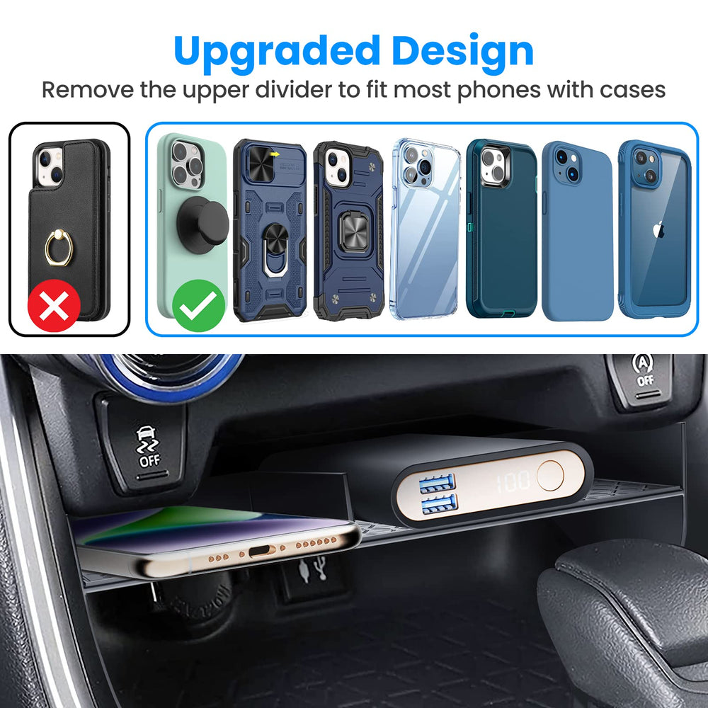 DIAMOOKY RAV4 console tray preserves USB and DC port access while organizing essentials