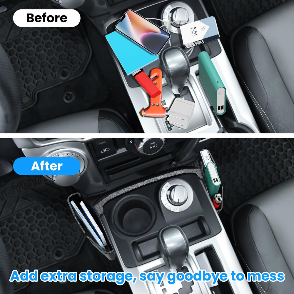 DIAMOOKY upper layer center console tray keeps essentials within reach.