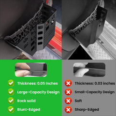 DIAMOOKY metal front door pocket close-up – sturdy 0.05 inch thickness