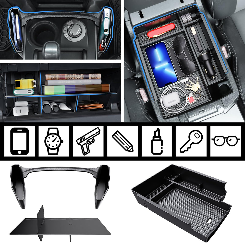 DIAMOOKY glove box organizer for Toyota 4Runner for quick access and order.