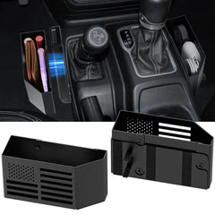 DIAMOOKY magnetic center console organizer for Jeep Wrangler keeps essentials within reach