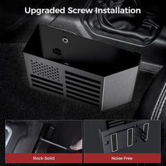 DIAMOOKY metal construction console organizer protects the Jeep interior