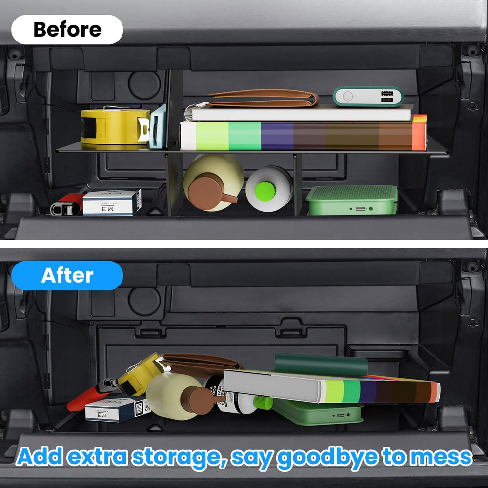 DIAMOOKY non-slip rubber liner prevents items from sliding in the tray.
