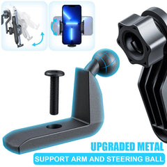 DIAMOOKY upgraded mount with 360° rotation for optimal phone angle.