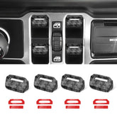 DIAMOOKY window switch cover demonstrates Wrangler JL fitment for seamless interior upgrade