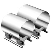 Dianrui 2-inch butt-joint clamp on exhaust pipe for a secure seal.
