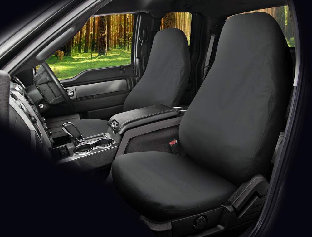 Dickies Trader seat cover side view highlighting universal slip-on design