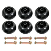 DICMIC deck wheel kit front view improves deck stability during mowing.