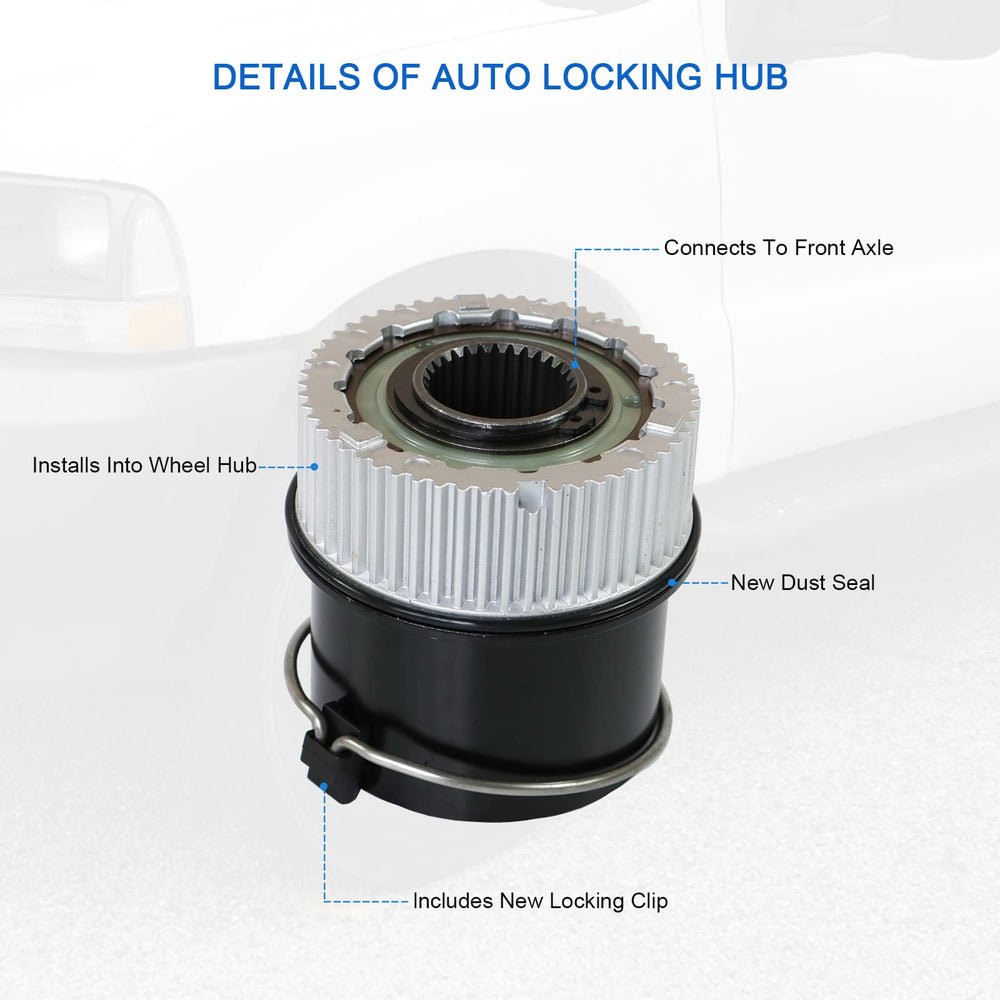 DICMIC locking hub front view for Ford F-550 emphasizes drivetrain efficiency.