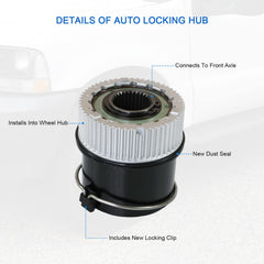 DICMIC locking hub front view for Ford F-550 emphasizes drivetrain efficiency.