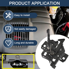 Ready-to-install DICMIC bonnet lock showing precise alignment for 2015-2020 F-150