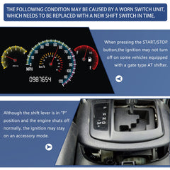 DICMIC shifter switch installed in Mazda interior with clean white finish.