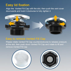 DICMIC vented cap installed on fuel tank enabling smooth air intake