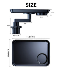 DICMKY sturdy surface supports meals, snacks, and devices during trips
