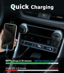 DICMKY hub installs with a simple snap-in into the RAV4 center console