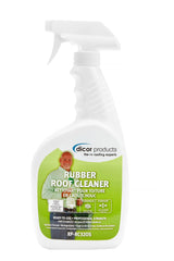 Dicor RP-RC320S roof cleanser bottle removes dirt and grime from RV roofs.