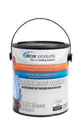 Dicor RP-CRC-1 bottle ready for EPDM RV roof coating.