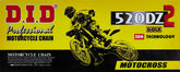 DID 520DZ2 gold outer plates highlight durability for high-performance motocross.