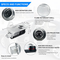 Dieyi waterproof housing resists moisture for durable car door lights.