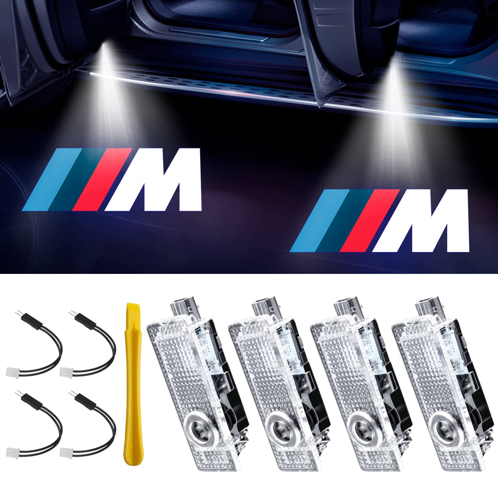 Dieyi car welcome light on BMW front door projection enhancing entry with a distinctive signature