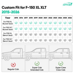 DiffCar F-150 front seat cover delivers full protection against wear and UV fade.