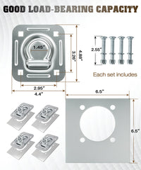 Digank 6.45-inch backing plate for strong trailer mounting.