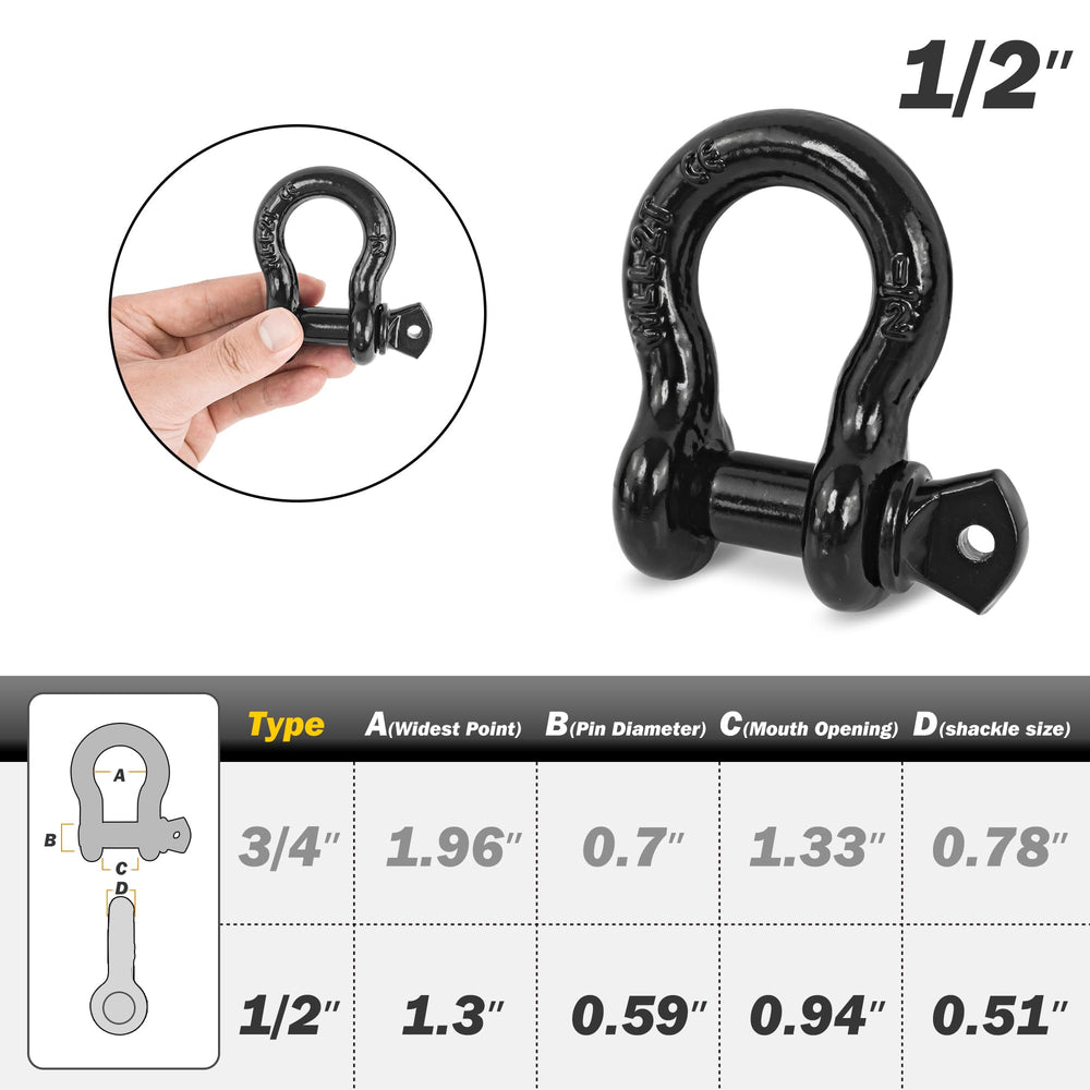 Digank D Ring Shackle installed on ATV for off-road recovery.