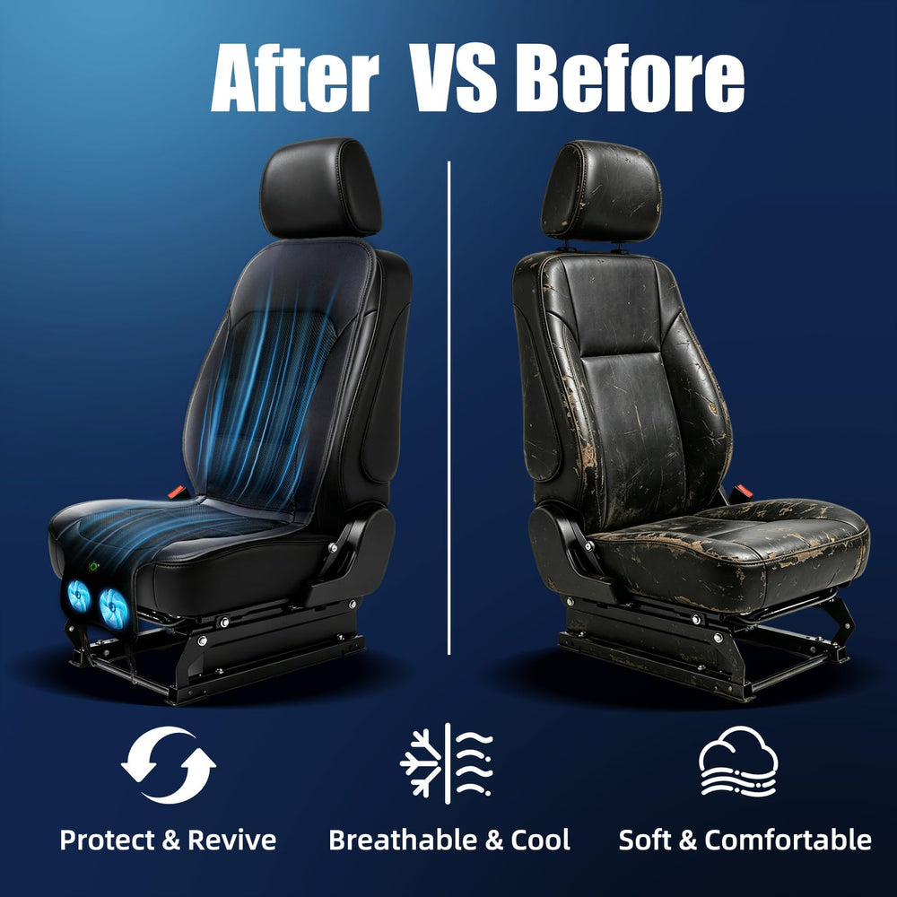 DiHTing auto on/off sensor activates fans when seated for convenience.