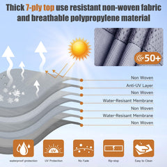 DikaSun windproof front straps securing the trailer in gusty weather