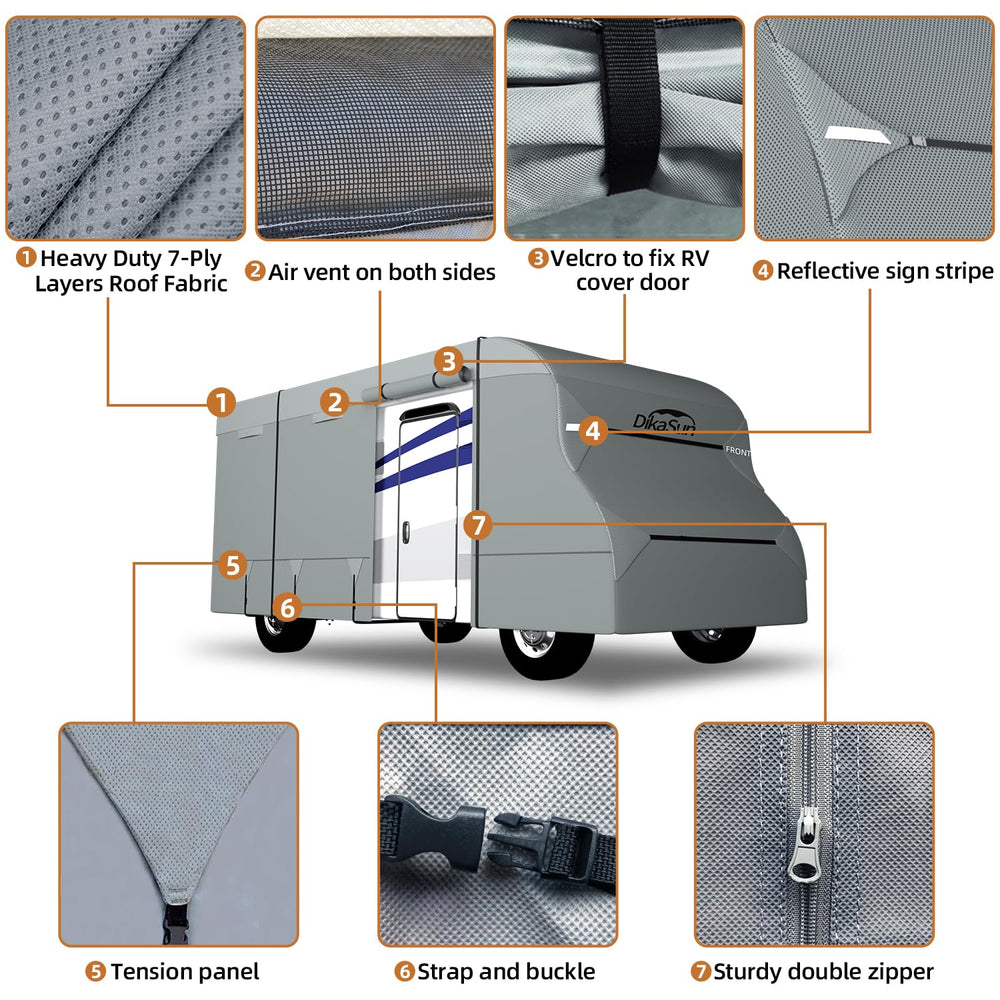 DikaSun Class C cover reflective panels boost night visibility.