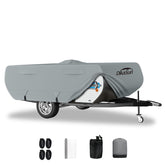 DikaSun Pop Up Camper Cover 18-20 ft front view protects against rain and UV