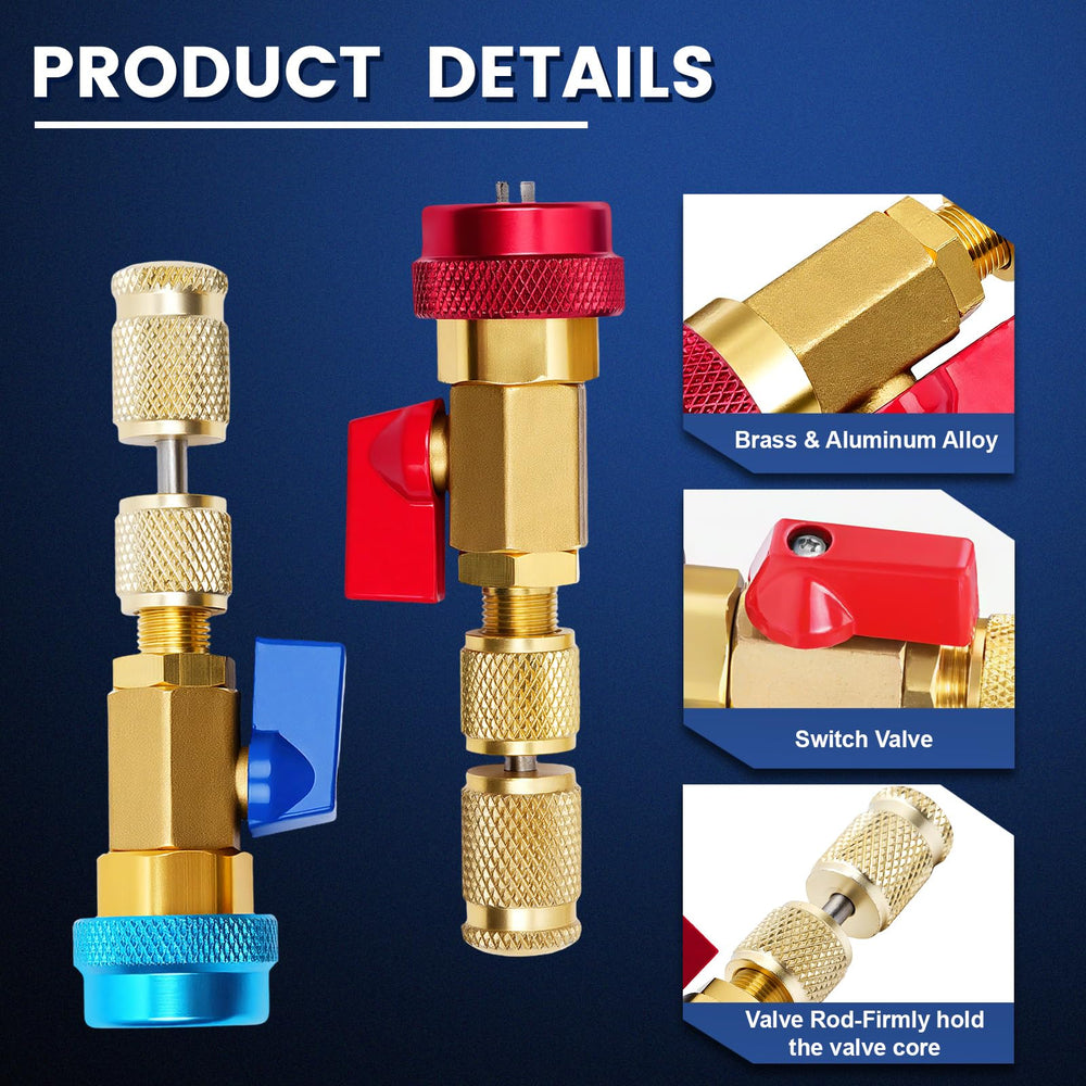 DikTalk AC valve core remover kit case showing portable tool storage