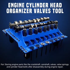 DikTalk cylinder head storage tray organizes camshafts and cylinders on the workbench