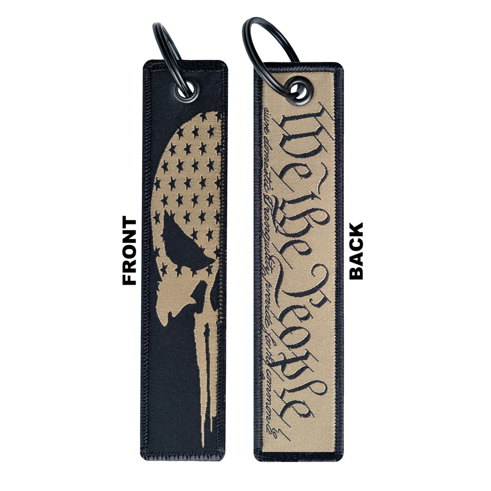 DillenCo We The People nylon key tag close-up, lightweight and versatile