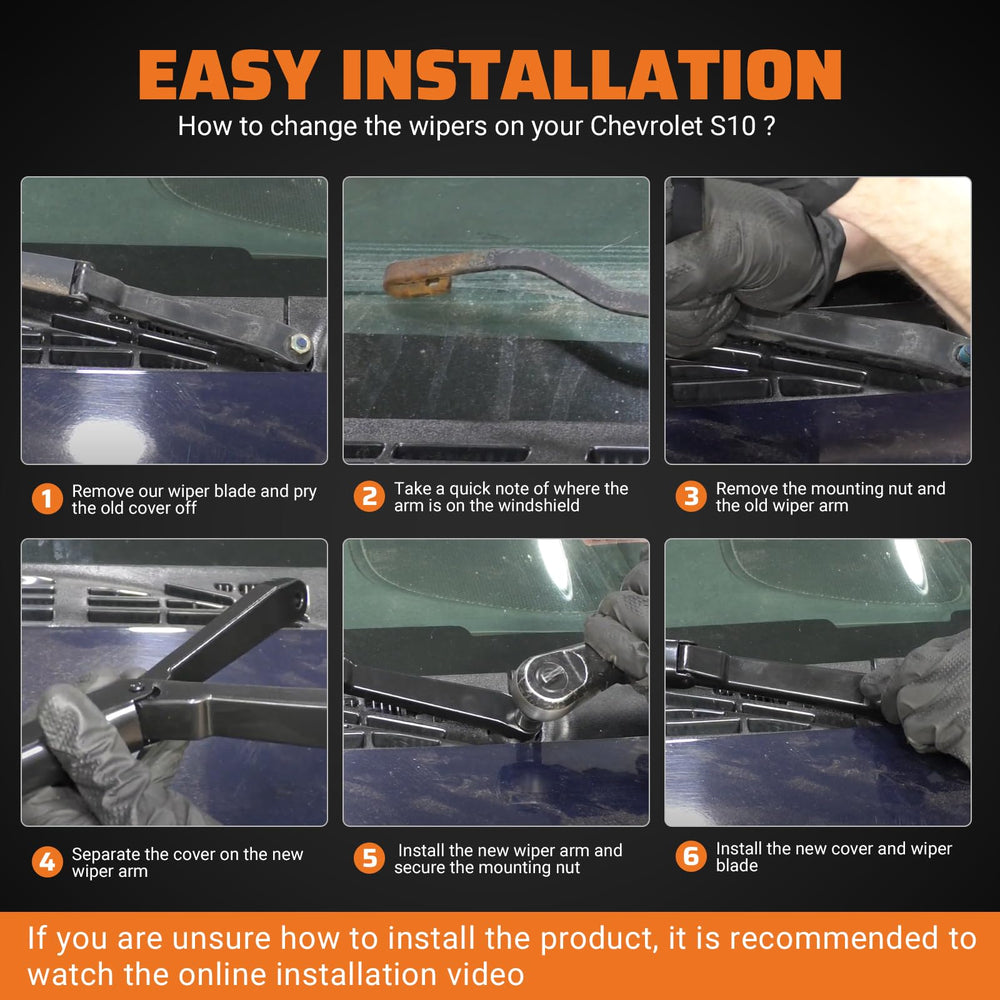 Dilomber S10 wiper arm set ensures confident driving in rain.