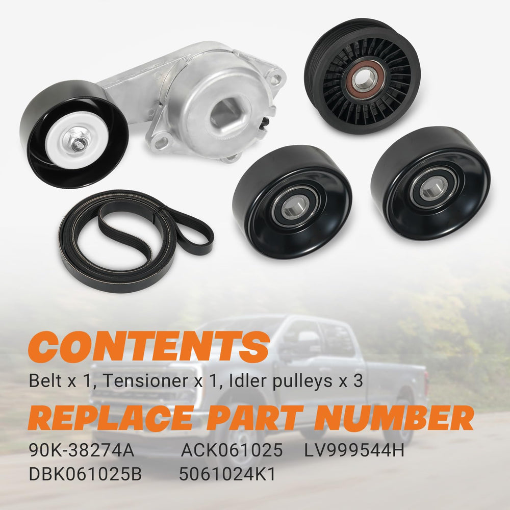 Dilomber serpentine belt included for a complete replacement experience.