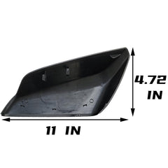 DIMEANI Malibu side mirror cover captured from front, glossy black finish.