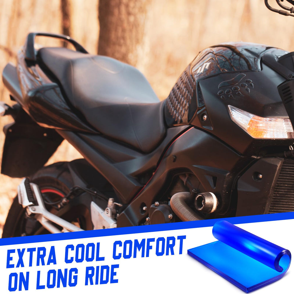 Dimsile two-piece pack of gel seat pads for motorcycles and chairs.
