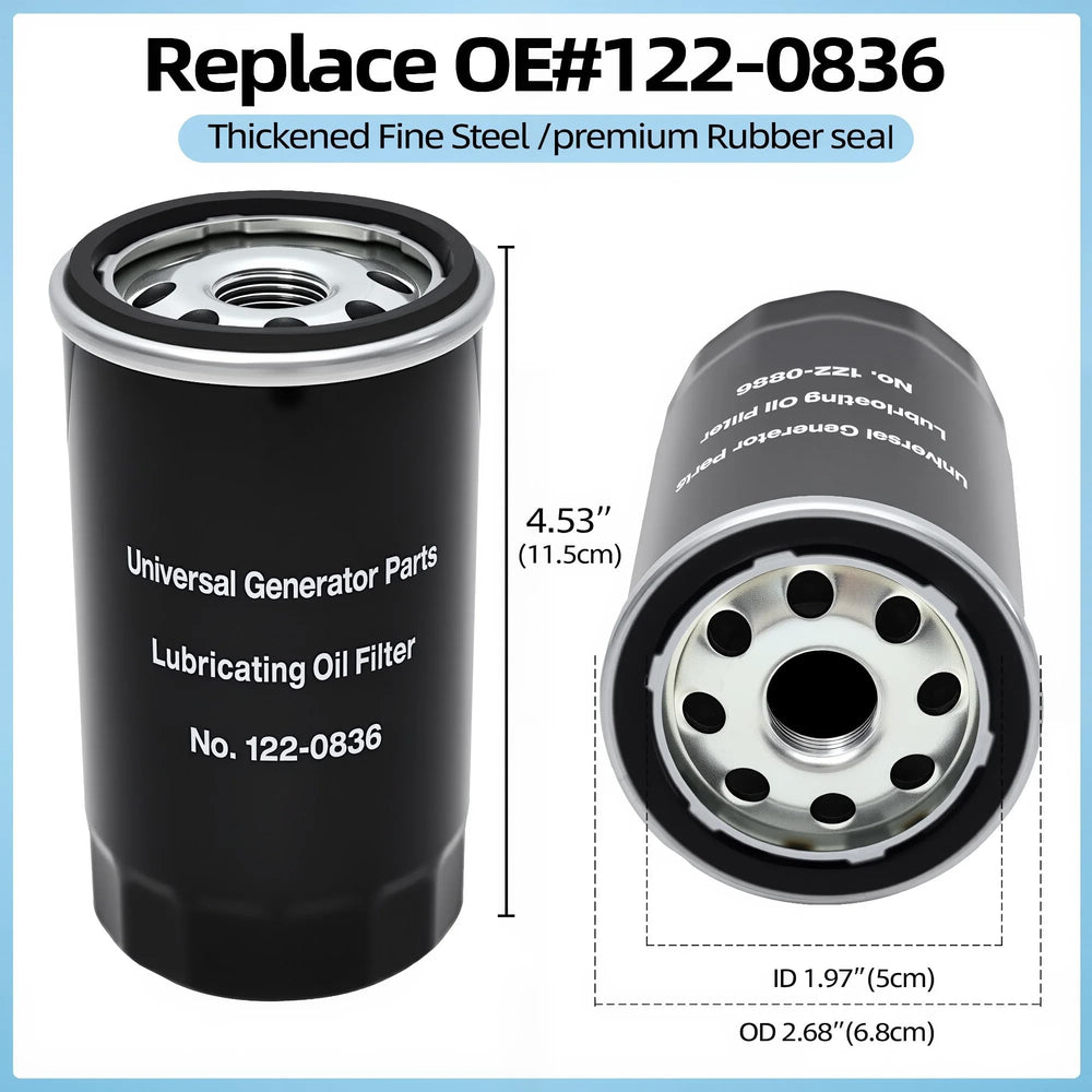DingRan Onan oil filter 122-0836 supports debris removal for reliable oil flow.