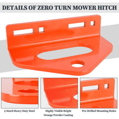 Dinlon Zero Turn Hitch powder-coated finish resists rust and wear