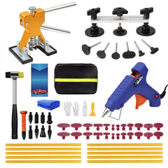 DIQDI 59-piece dent puller kit bridge puller in use on a door dent for smooth repair