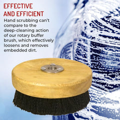 HI-TECH 5-inch Wood Block Brush durable wood block for consistent cleaning across surfaces