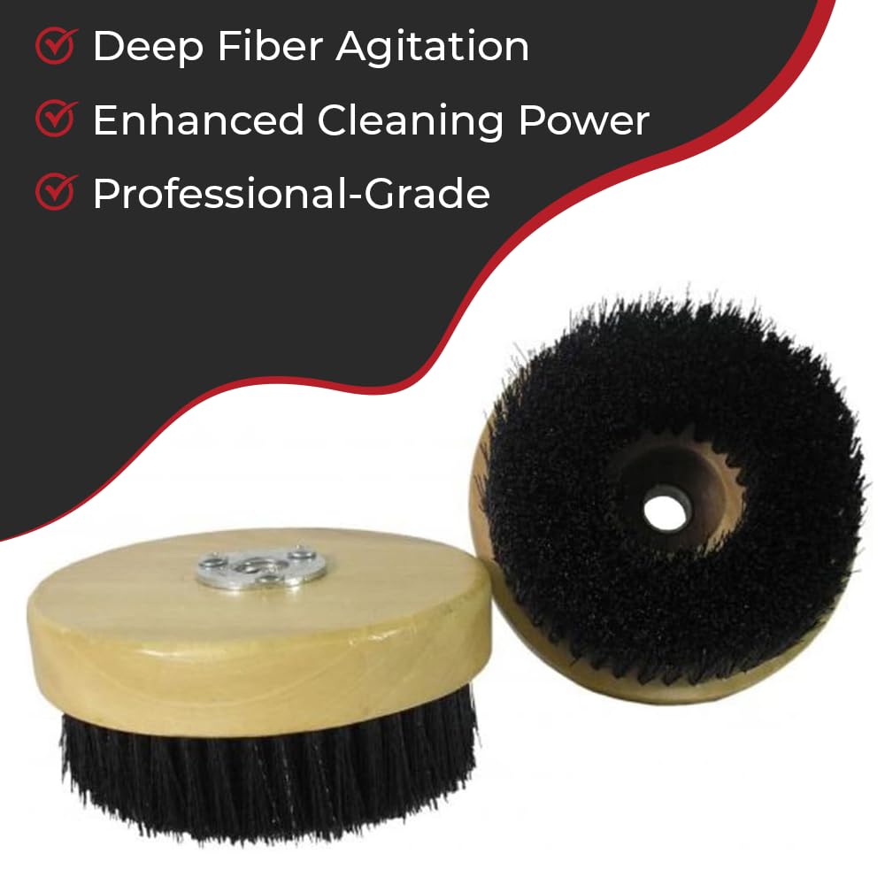 HI-TECH 5-inch Wood Block Brush fits rotary buffers for broad area cleaning