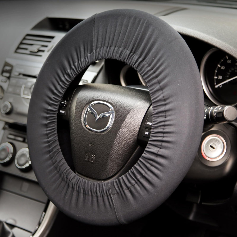 Disklok DE 86515 black steering wheel cover protects your wheel from scratches