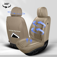 DISUTOGO full set seat covers in beige enhance cabin comfort and protection.