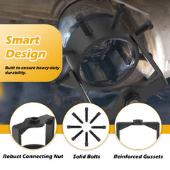 Tool compatible with 5/8-18 slide hammers for versatile CV work.