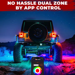 DITRIO dynamic color modes and chasing effects for customized off-road aesthetics