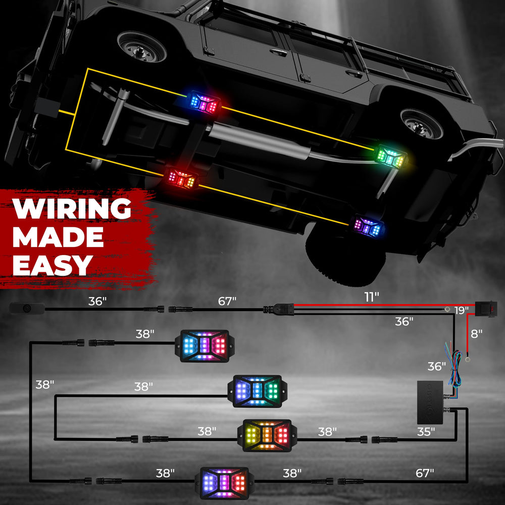 DITRIO easy-install wiring with waterproof protection for all-weather driving.
