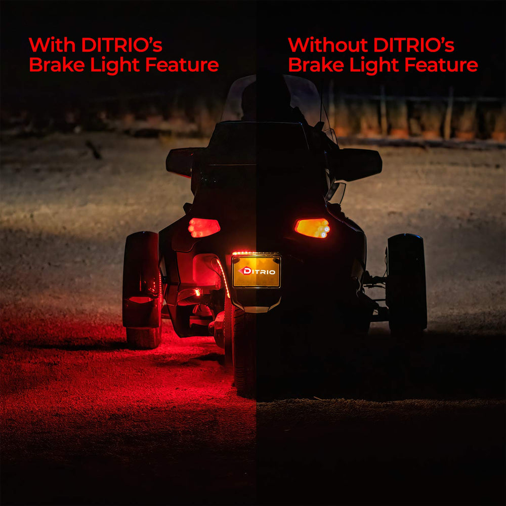 DITRIO M12r blinking brake style A adds dynamic, attention-getting cues.